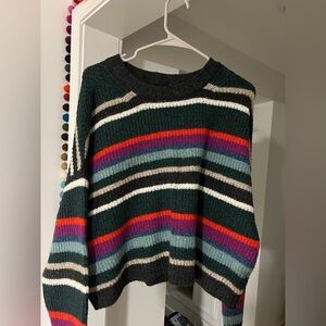American Eagle Outfitters Women's Multicolor Striped Sweater